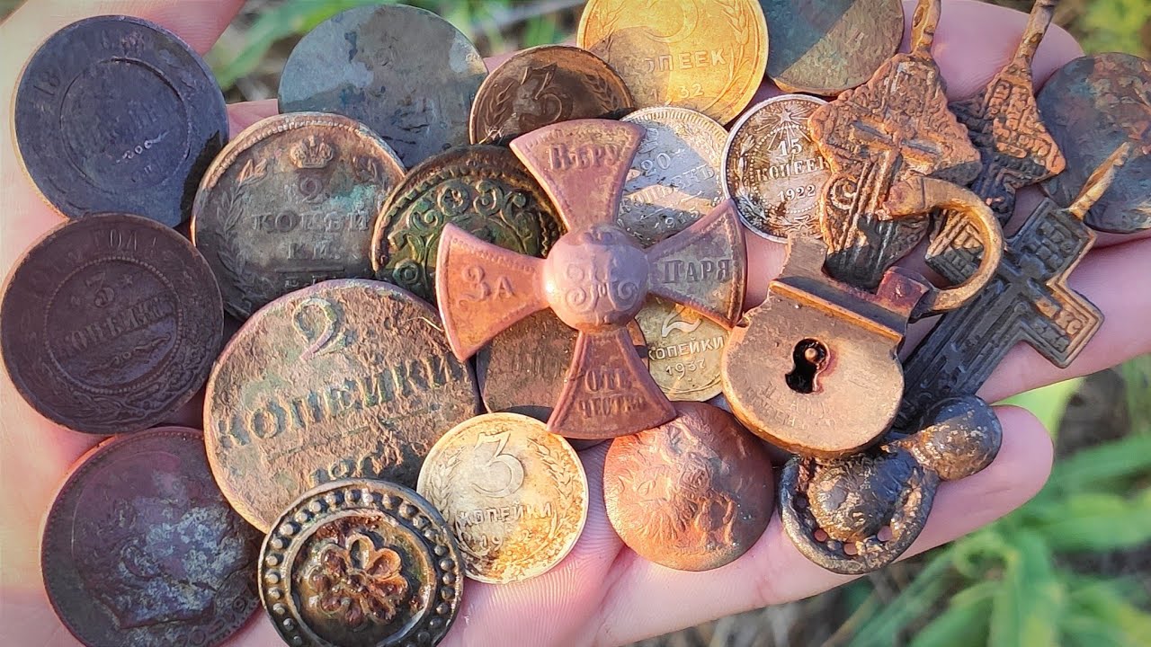 Удачный коп по старине 💰 Поиск монет на месте большой деревни.