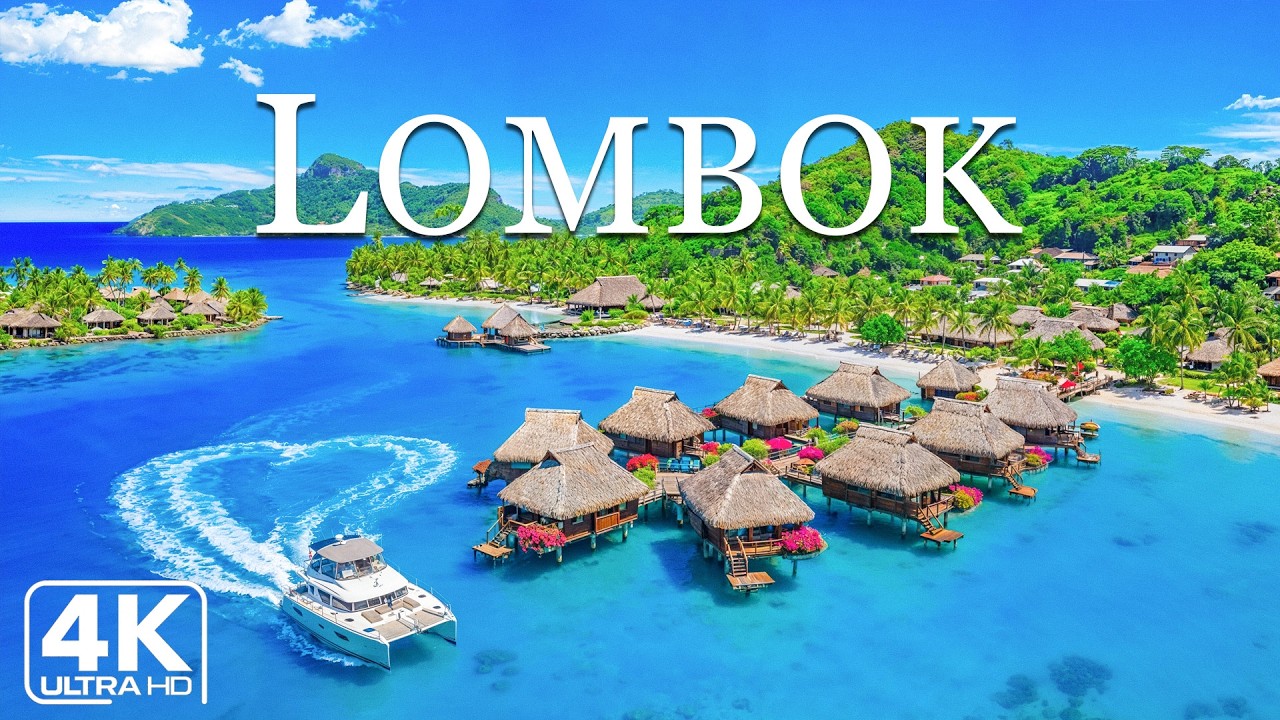 LOMBOK 4K DRONE FOOTAGE | Aerial Views of Wild Coastlines and Quiet Landscapes 🌊🌿