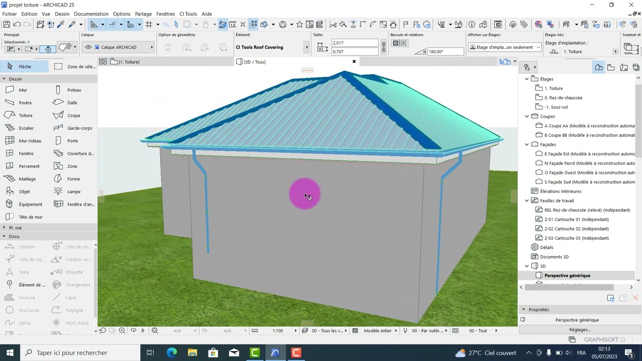 comment utiliser l'outil cadimage dans archicad