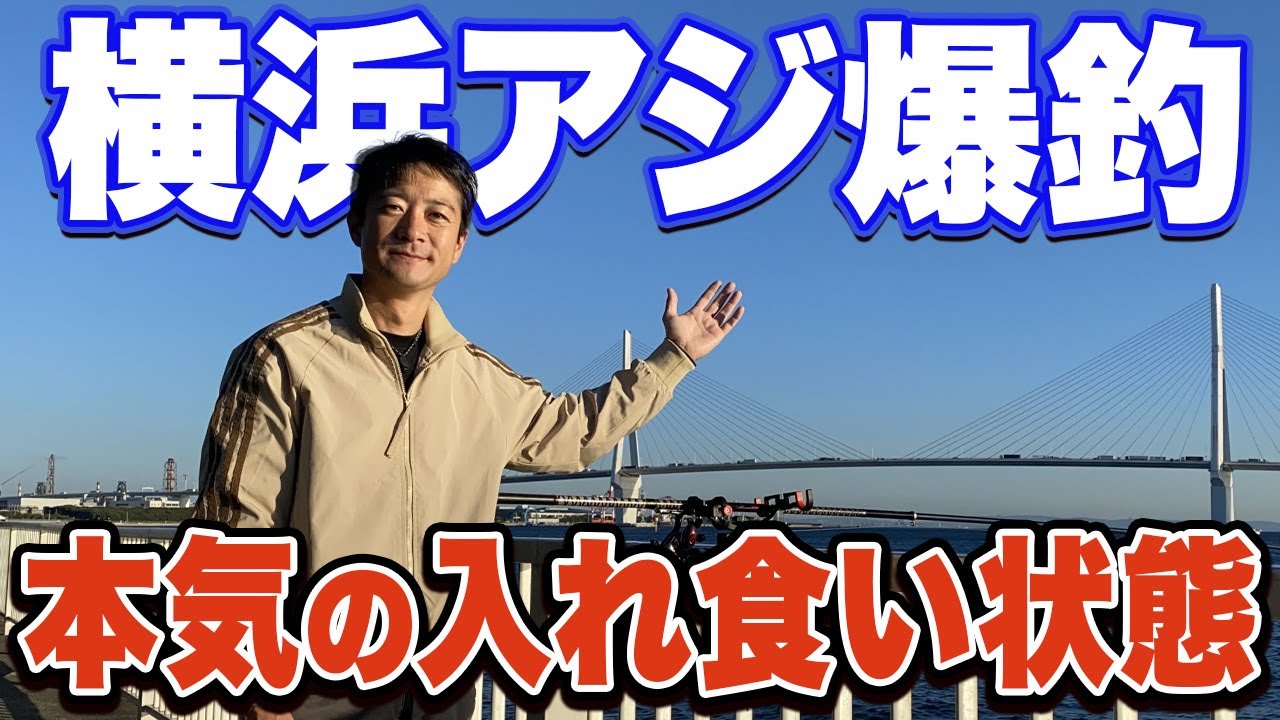 【ふれーゆ裏】アジ爆釣！いま大黒海釣り施設 ふれーゆ裏 東扇島西公園が熱い！当たり仕掛けは...