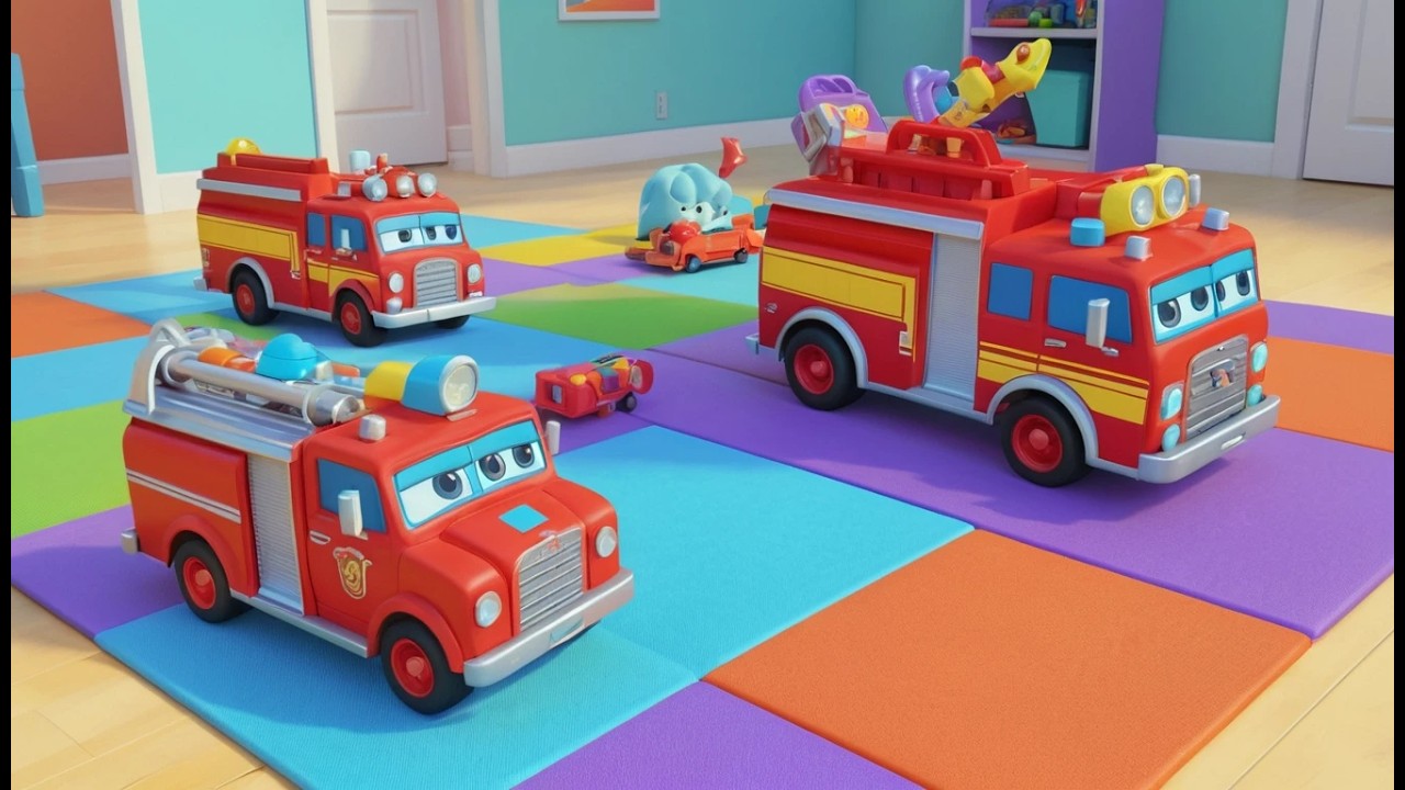 Sieben kleine Spielzeug-Feuerwehrautos – Tatü, tata | Spannendes Feuerwehrlied & Zählen lernen