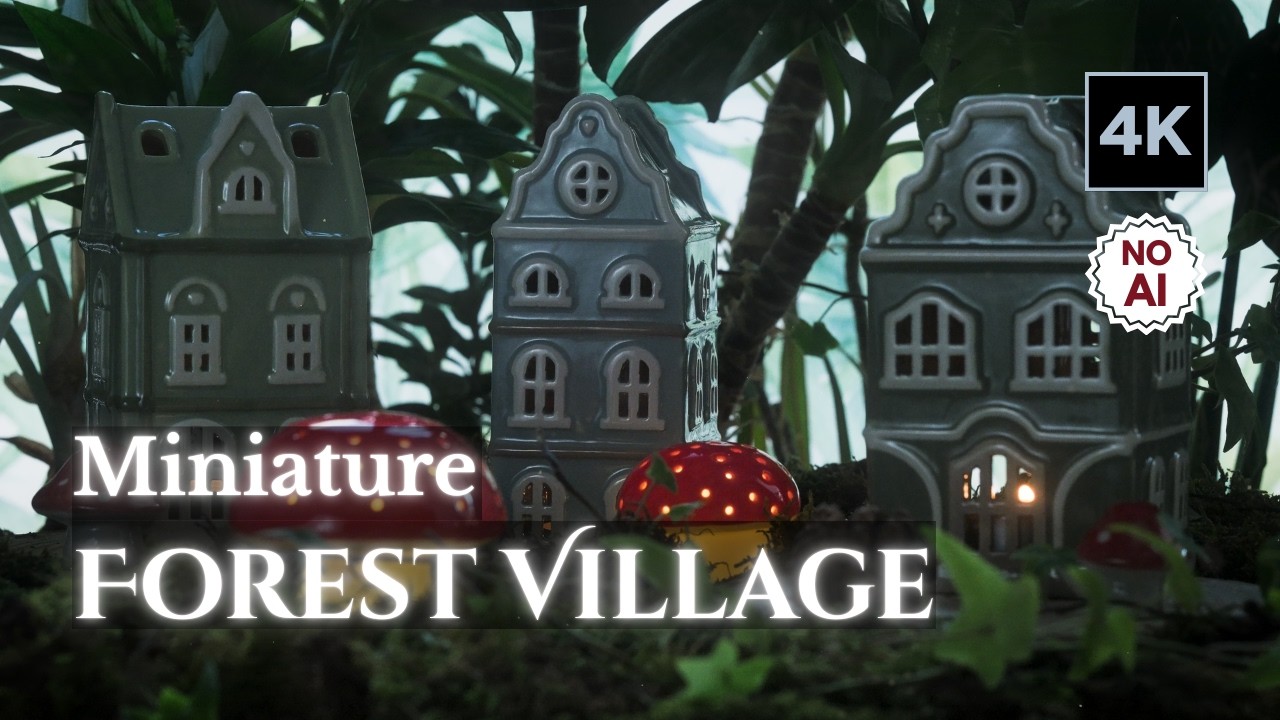 Miniature Forest Village 🍄🌳🏠 | Relaxing Spring Ambience | Nature Sounds & Soft Music | No AI