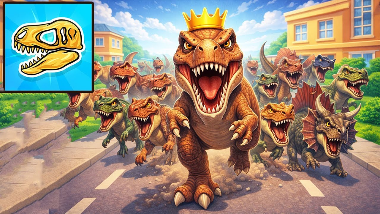 🦕Dino Crowd Gameplay Walkthrough Part 2 – Satisfying Crowd Run & Dinosaurs (Android,iOS)