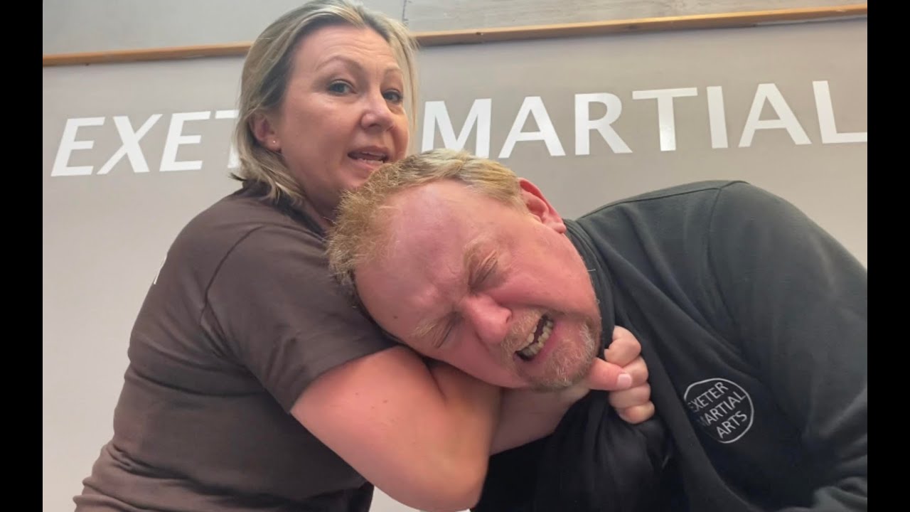 Hoody Choke - women's self defence  - Exeter Martial Arts