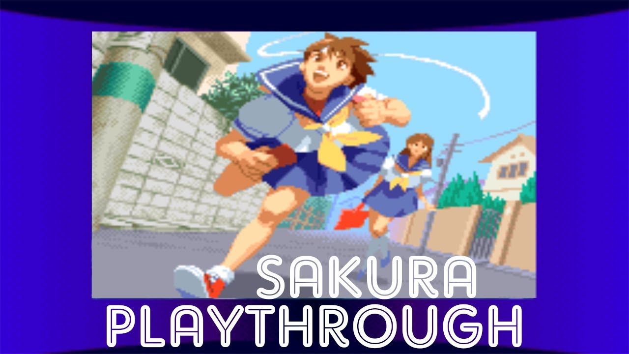 Street Fighter Alpha 2: Sakura Playthrough