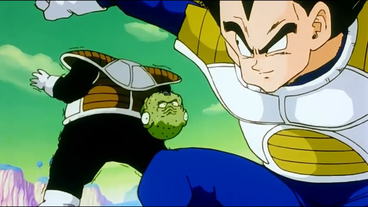 Vegeta Chops off Guldo's Head