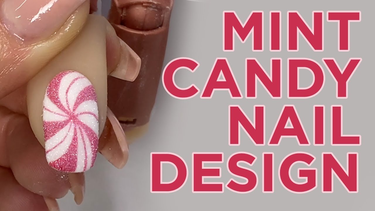 Young Nails Nail Demo - Mint Candy Glitter Nail Design - Gel Paint Nails