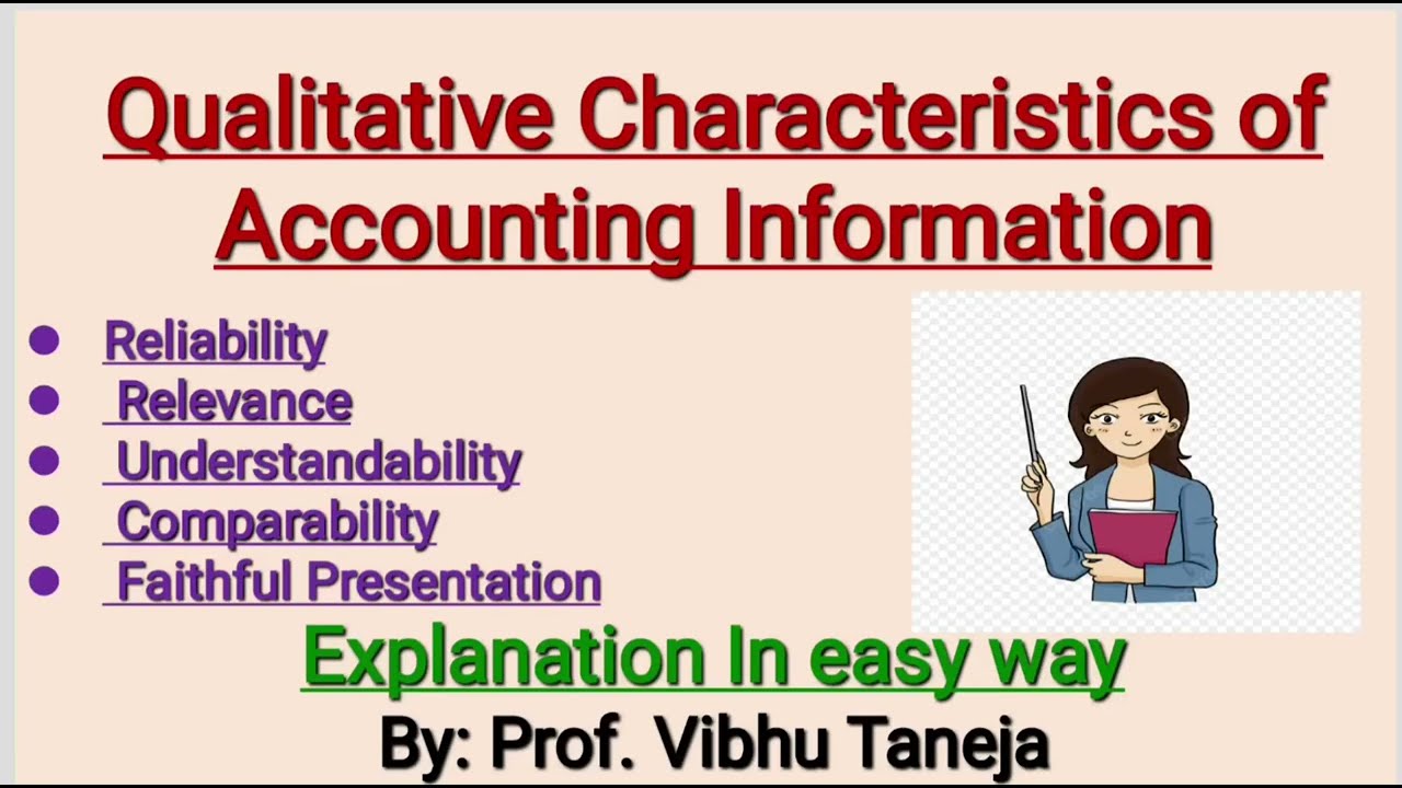 Qualitative Characteristics of Accounting Information