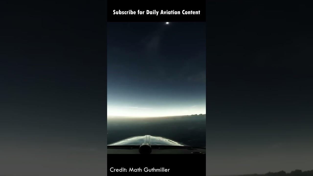 This plane flying during a Solar Eclipse! | Daily aviation 37 #aviation #shorts
