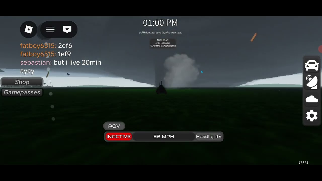 Mini tornados stats were moditfied