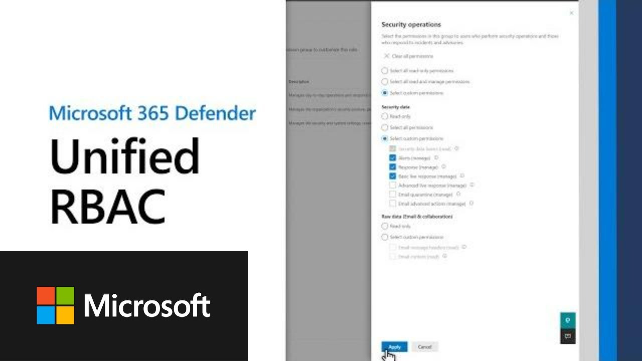 Microsoft 365 Defender: Unified RBAC