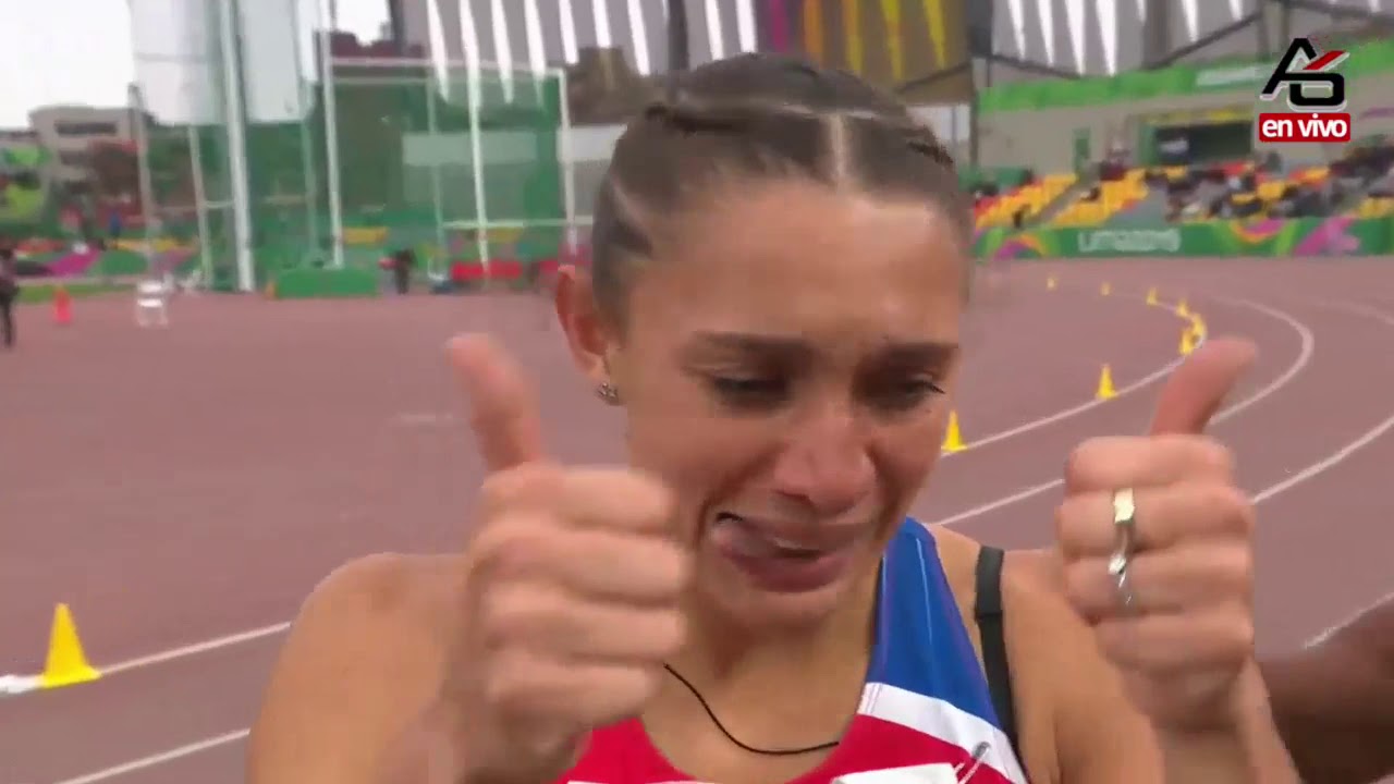 Medalla ORO Andrea Vargas Mena en los 100m vallas en Lima 2019