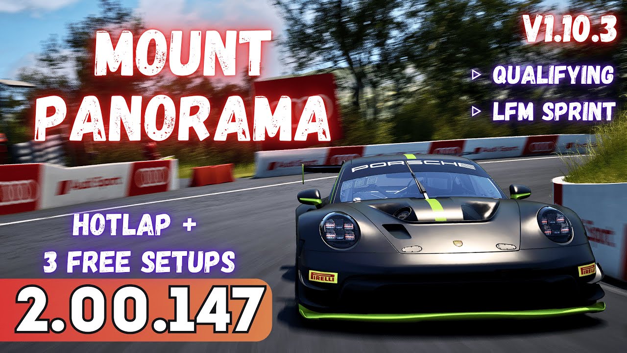 PORSCHE 992 GT3 R | MOUNT PANORAMA 2.00.1 | HOTLAP + FREE SETUP | ACC v1.10