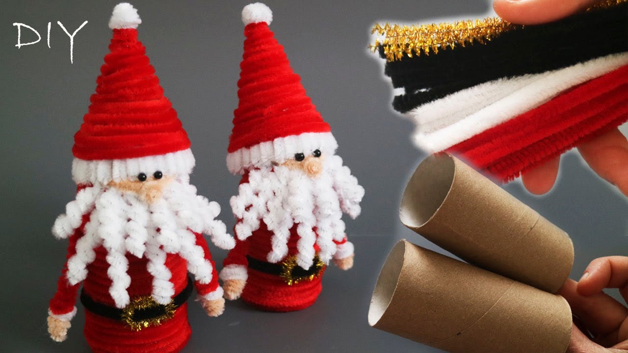🎅SANTA DIY🎅 Christmas craft from Pipe cleaner and bushings