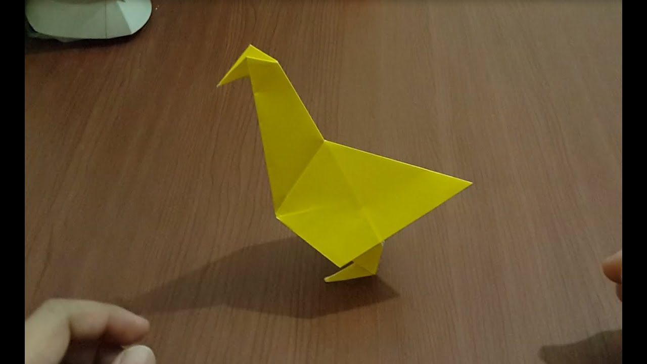 Cara Membuat Ayam Dengan Memakai Kertas Origami