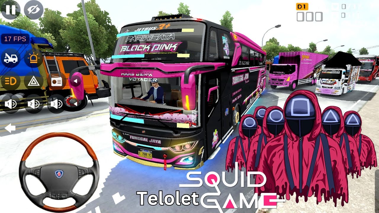 Game Telolet Basuri Black Pink Tunggal Jaya Full Telolet Basuri Viral Squid Game | BUSSID