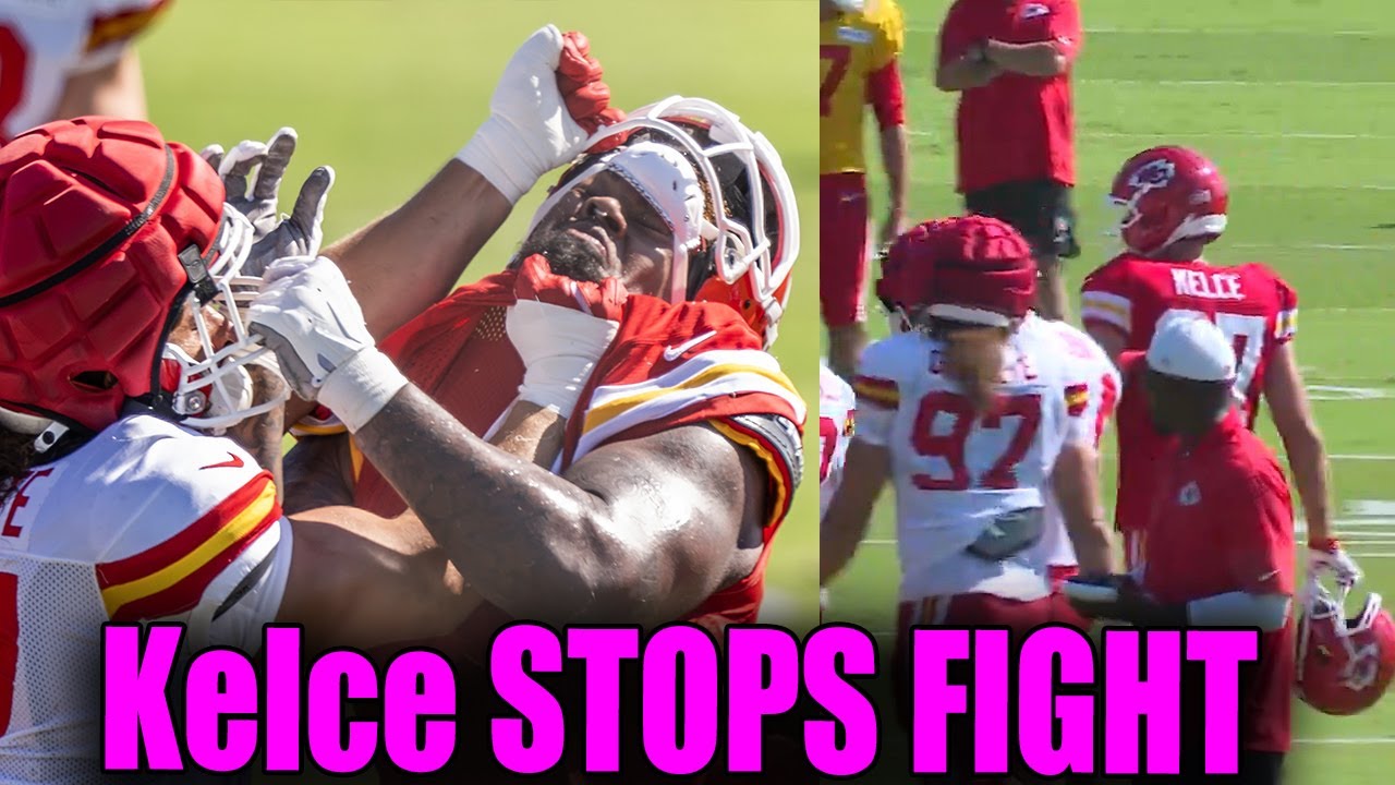Travis Kelce Breaks Up Rookies' FIGHT at Chiefs training camp in St.Joseph