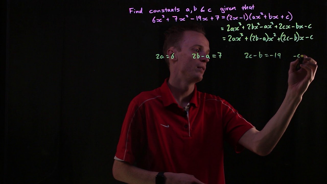 Polynomial Equality (Equating Coefficients)