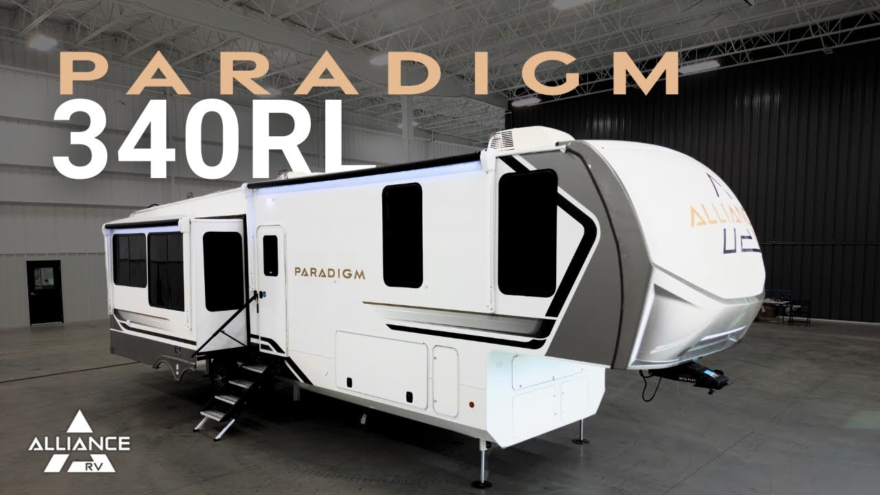 A tour of the 2025 Paradigm 340RL: A Luxury Fifth Wheel Under 38 Feet and Less Than 13,000lbs!