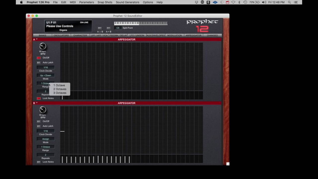 Soundtower's Sound Editor for DSI Prophet 12 - Arpeggiator