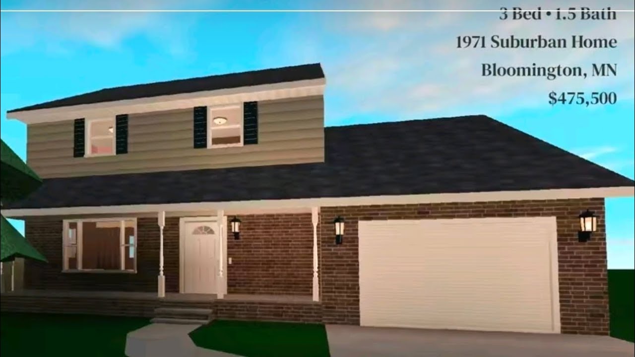 70s Suburban Home || Bloxburg Speedbuild || Moist Rat