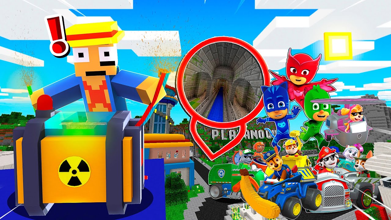 SALVAMOS LA CIUDAD EN FIN DE AÑO EN MINECRAFT CON PAW PATROL Y BLUEY 😱