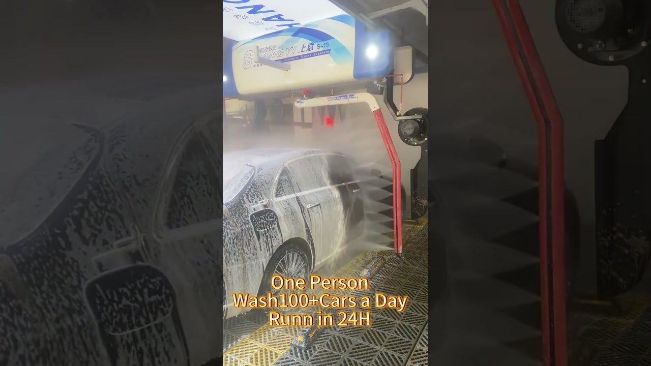 Contactless car wash with 24-hour efficiency#carwash #carwashing