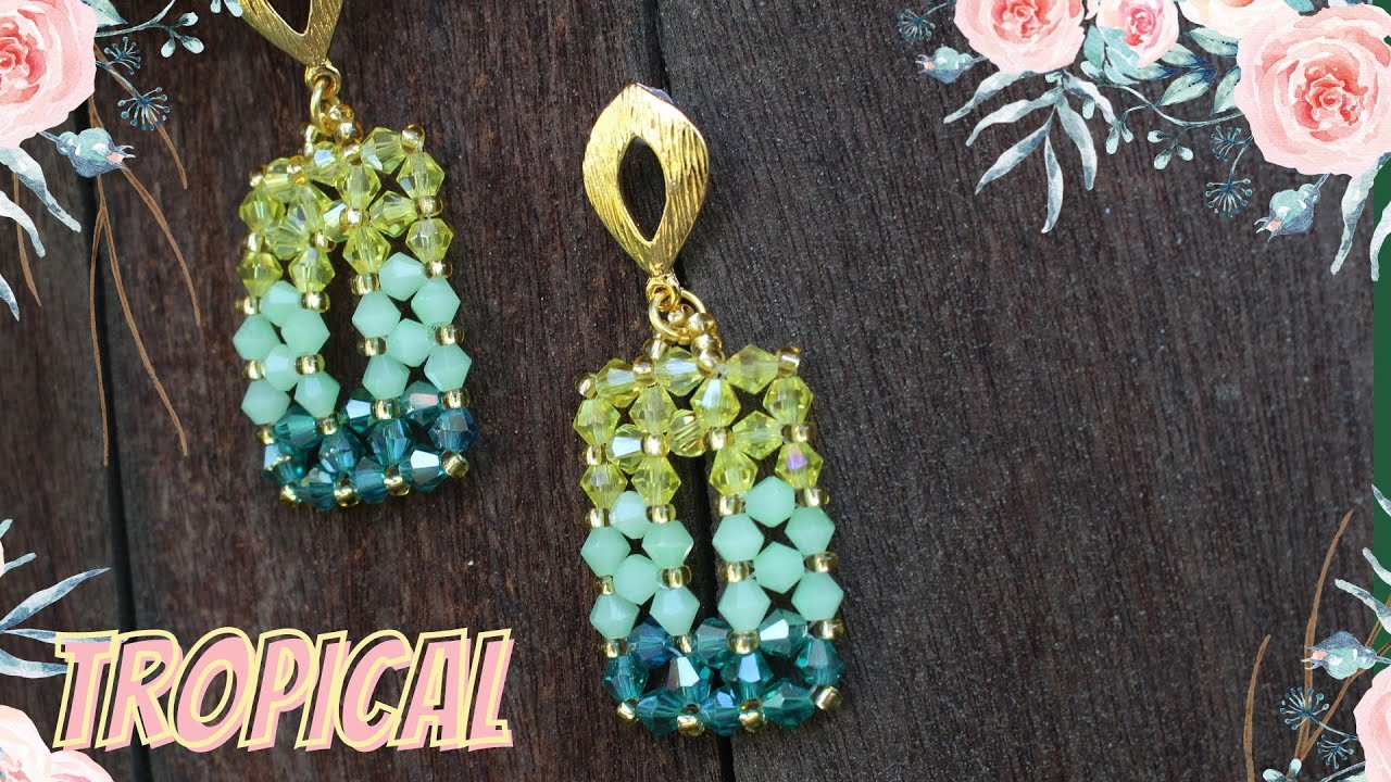 AULA DE BIJUTERIA: Maxi brinco de cristais- DIY earing