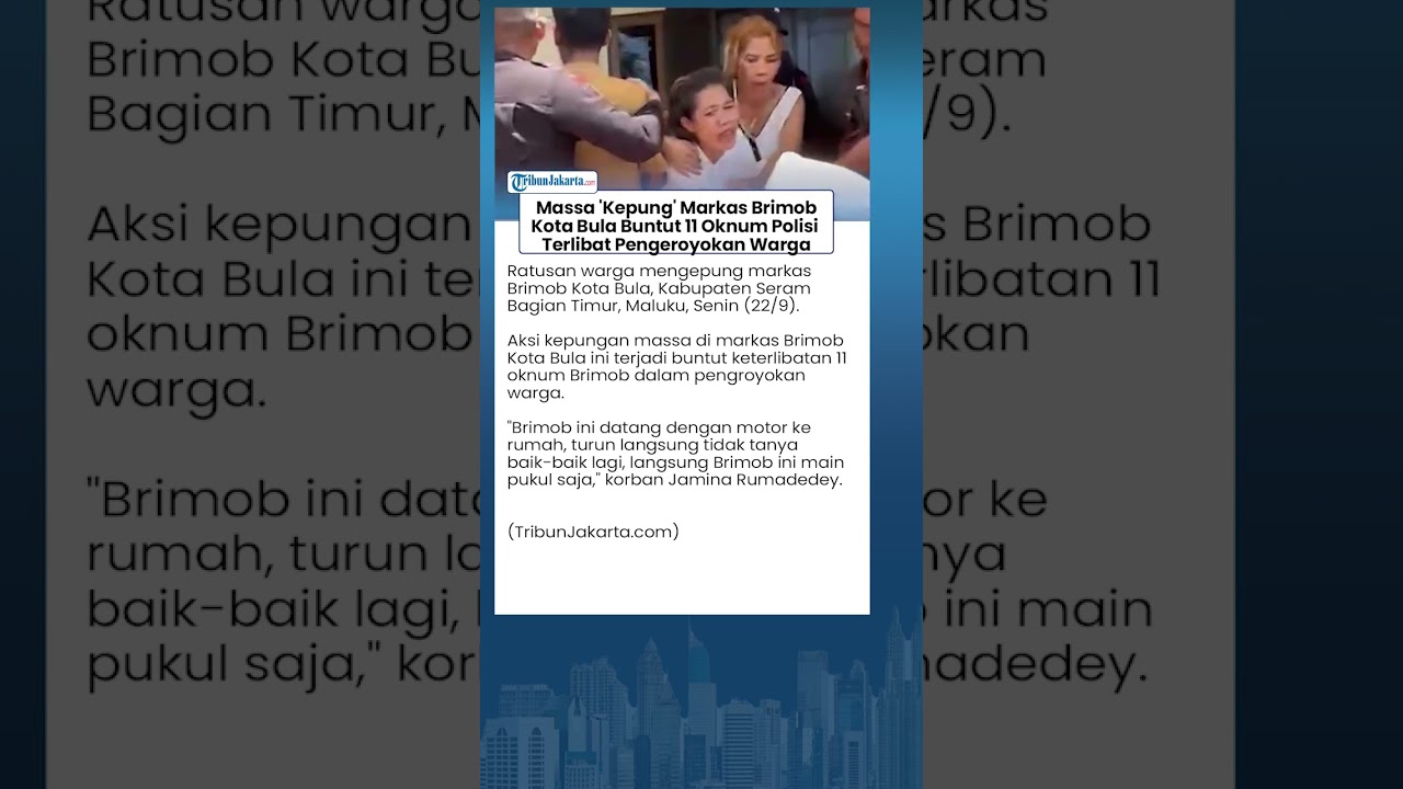 Mencekam! Massa Kepung Markas Brimob Kota Bula Buntut 11 Oknum Polisi Terlibat Pengeroyokan Warga