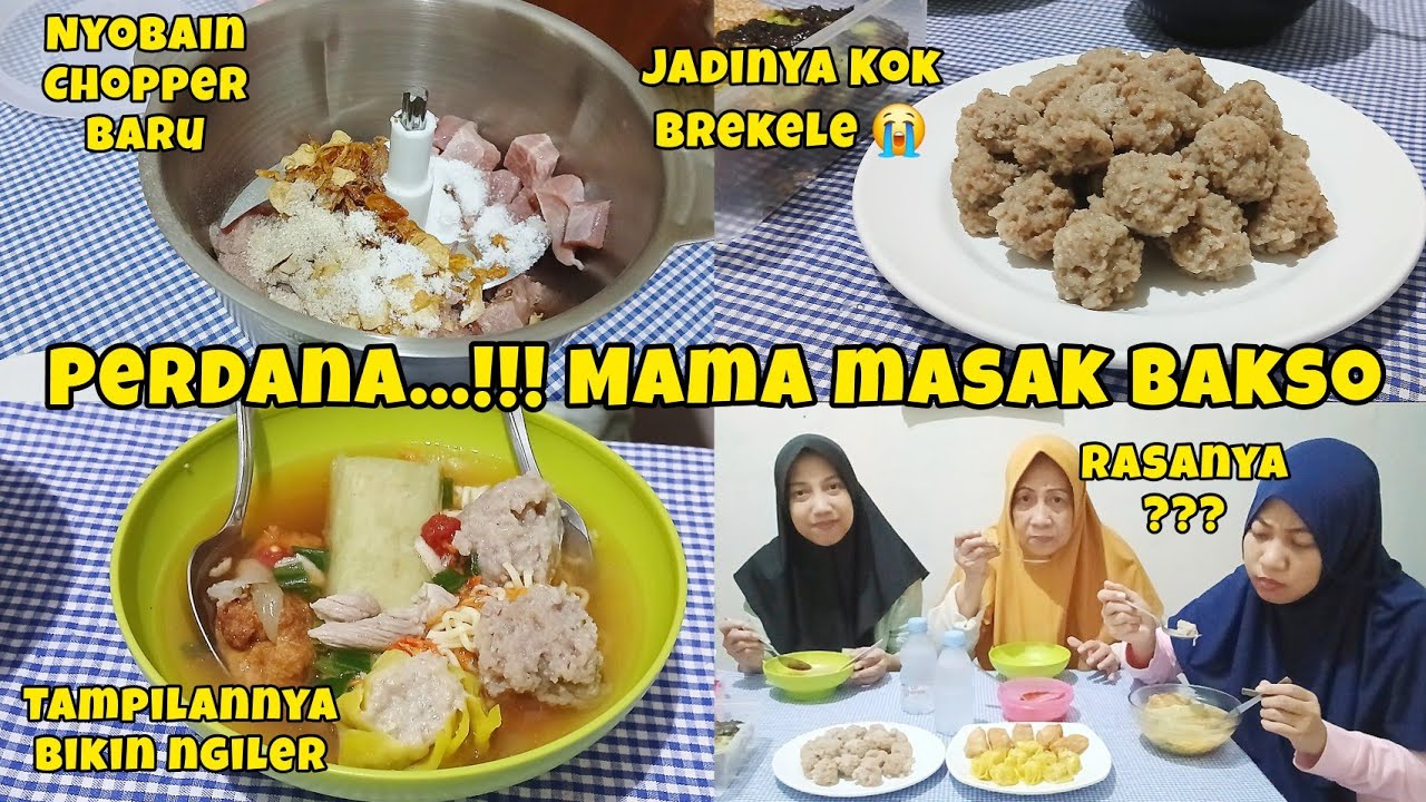 MASAK BAKSO DAGING SAPI || MAMA PAKAI CHOPPER BARU