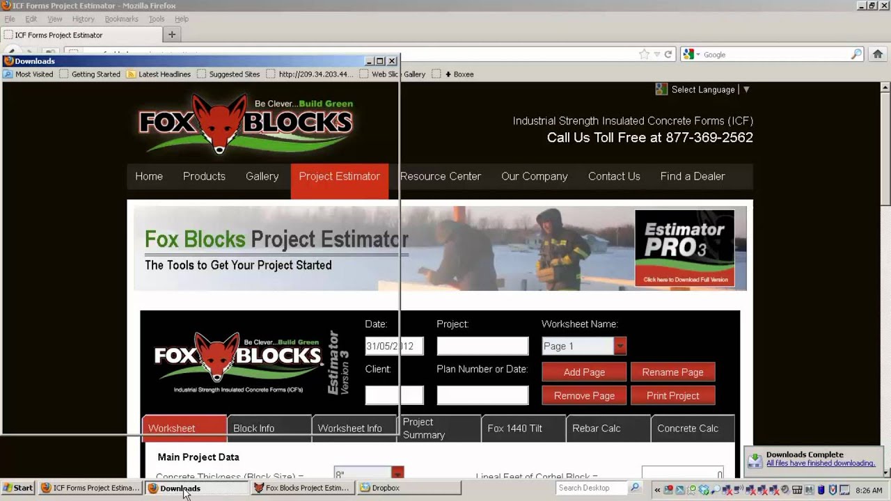 Fox Blocks Estimator Pro 3 Install Insulated Concrete Forms ICF.wmv