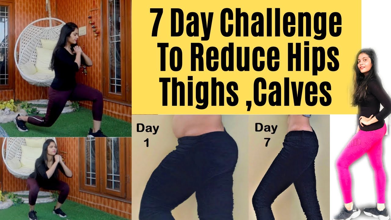 7 Days Challenge to Reduce Hips , Thighs , Calves | Squat Challenge | Somya Luhadia