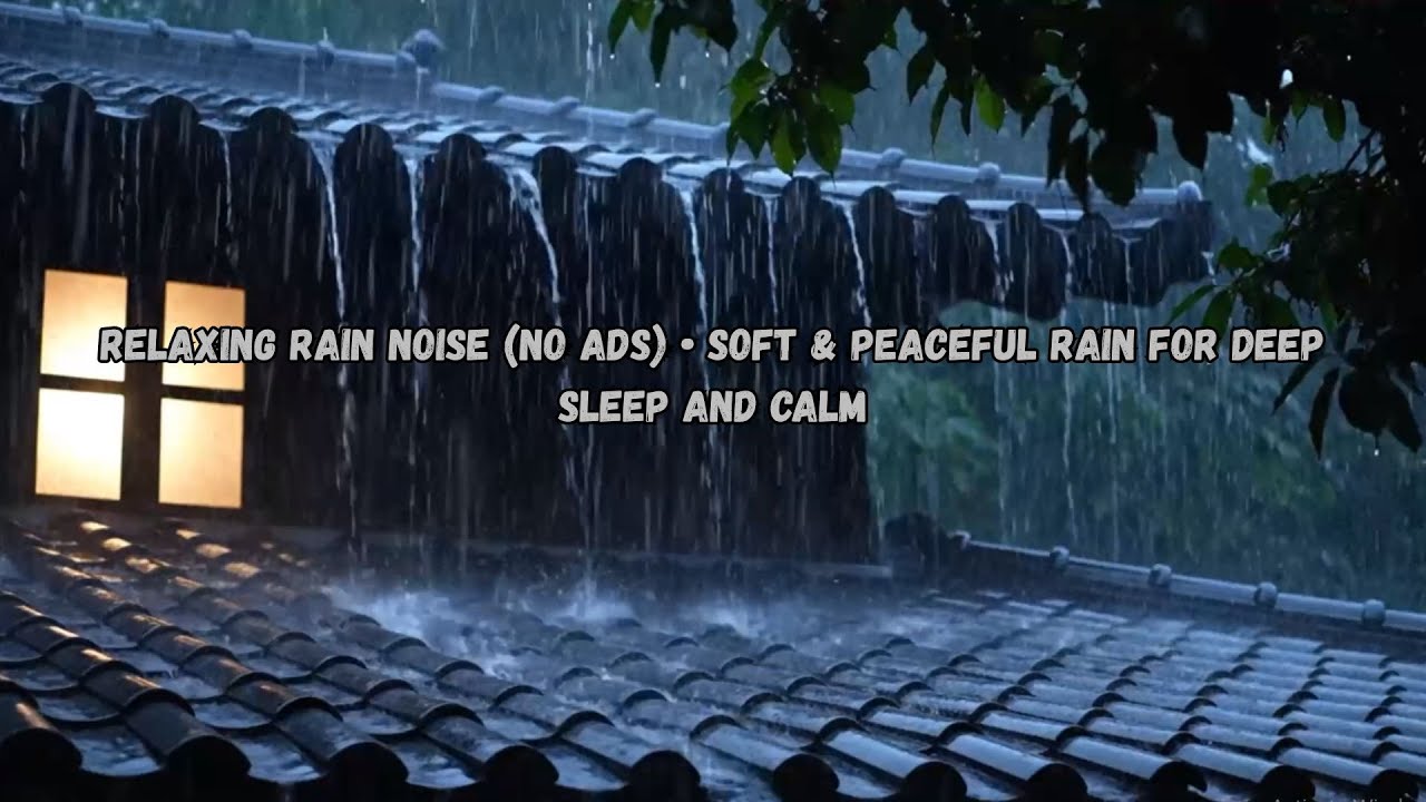 Relaxing Rain Noise No Ads • Soft & Peaceful Rain for Deep Sleep and Calm