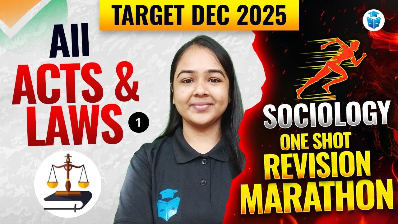 UGC NET Sociology Marathon Class | All Acts & Laws One Shot Revision | UGC NET Dec 2025