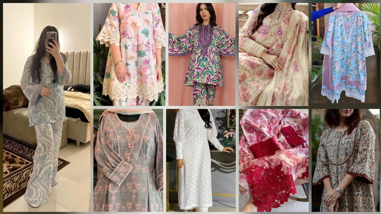 Top Trendy lawn and cotton dress design.//stylish New dress design for girls 2024