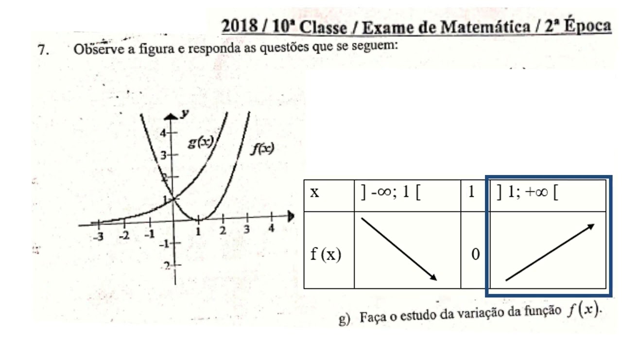 Matemática 10ª classe exame 2017 e 2018