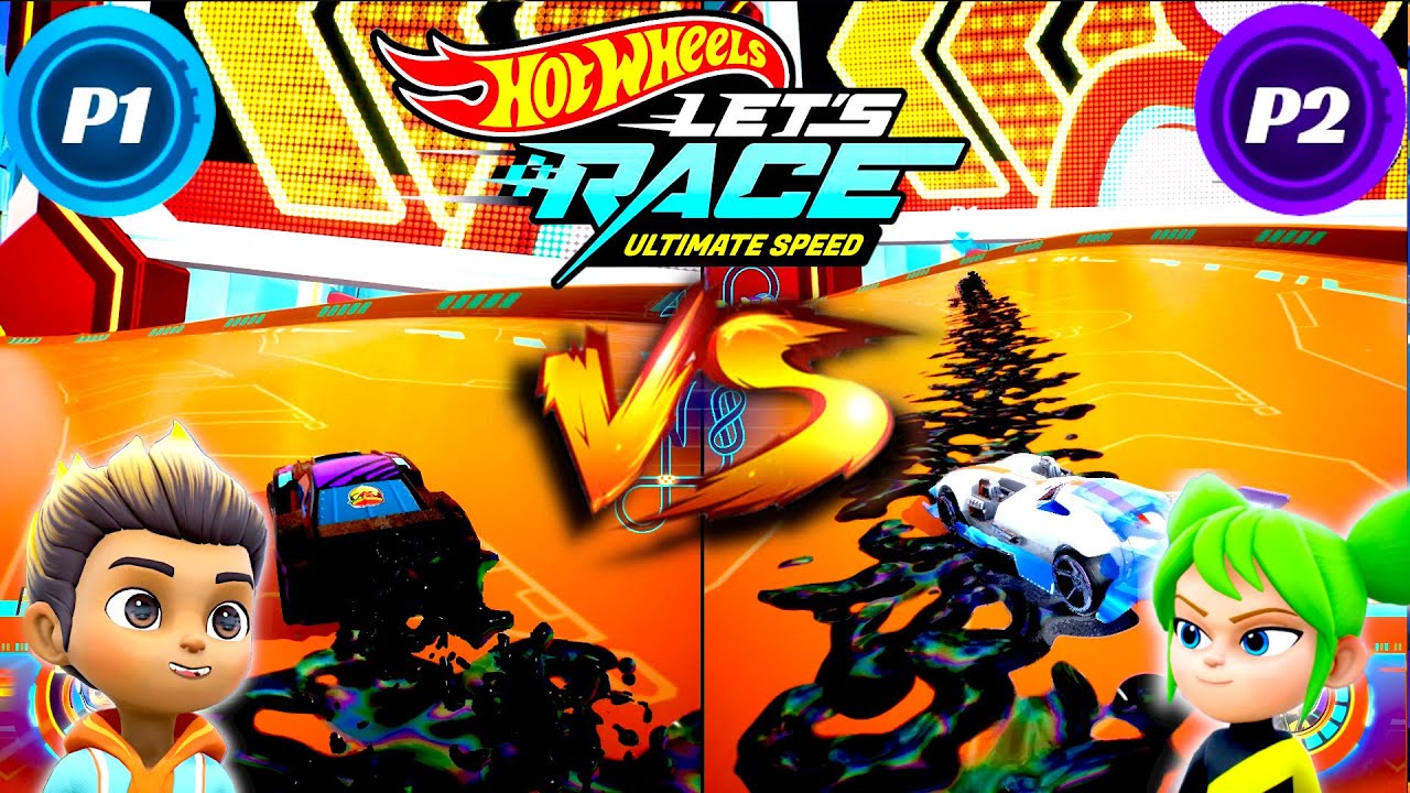 Hot Wheels Let's Race Ultimate Speed ​​– Кооперативная игра на GT Scorcher против Cruise на Super...