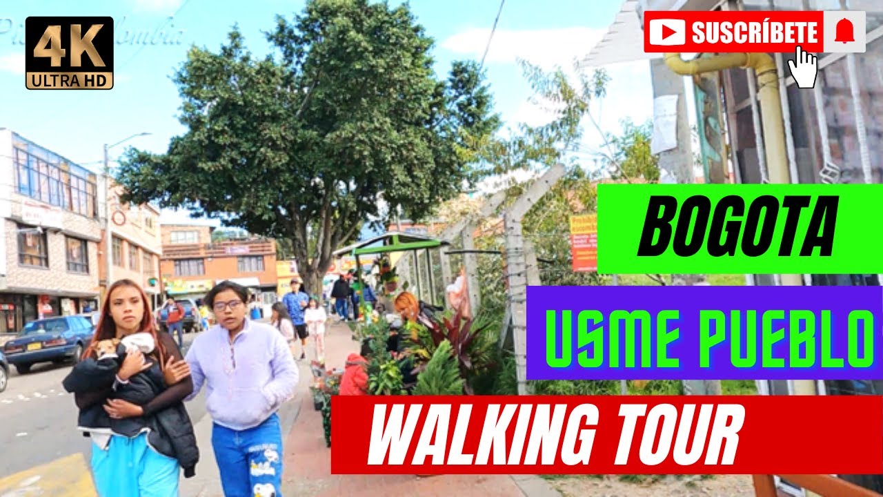 Conociendo Caminando Usme Pueblo Centro walking Tour  Point Of View (BOGOTA/COLOMBIA) 4K Recorrido