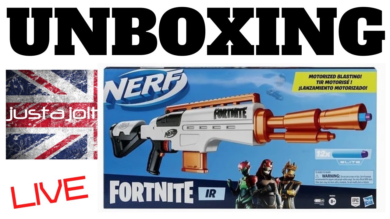 New Nerf Fortnite IR Unboxing Live: Nerf Fortnite Infantry Rifle Review..justastream!