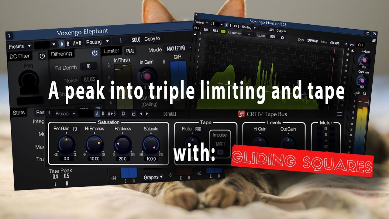 Using Tape to glue and a triple limiter with Voxengo