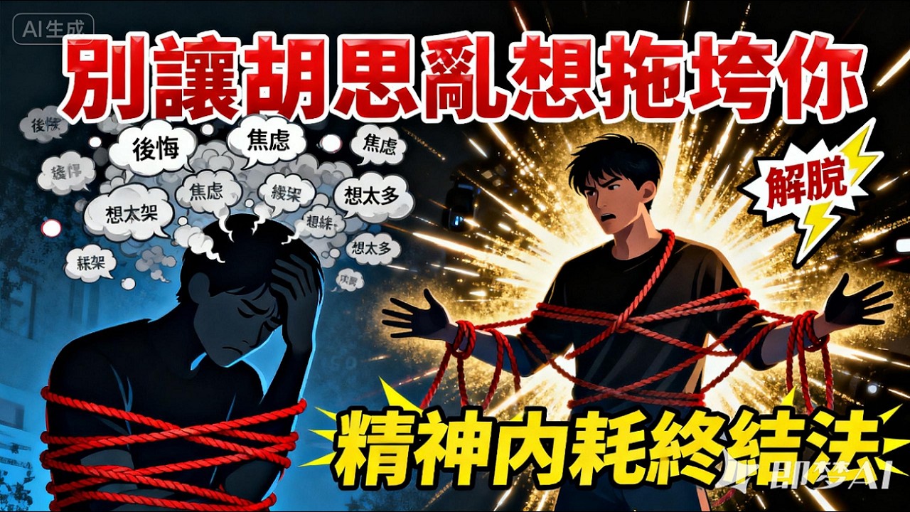 明明沒做事卻超累？你不是懶，是陷入了致命的精神內耗     #精神內耗 #停止胡思亂想 #與自己和解 #情緒調節 #自我成長 #擺脫內耗 #心靈成長 #情緒管理 #活在當下 #思緒控制