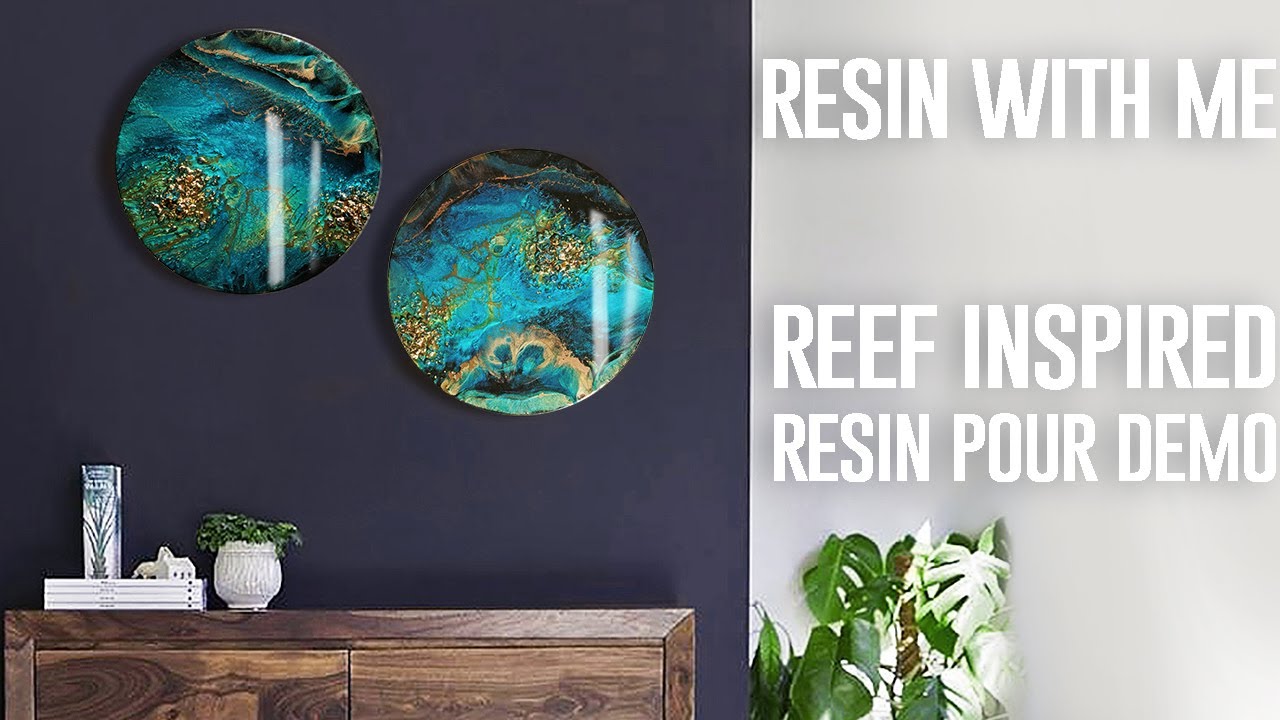 | REEF INSPIRED RESIN'ART | resin pour on round boards | DEMONSTRATION |