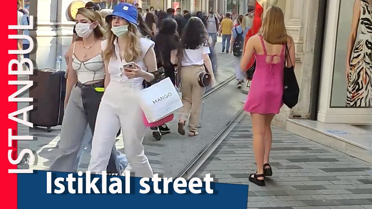 turkye , Istanbul City Walking Tour/moda street/taksim 2021