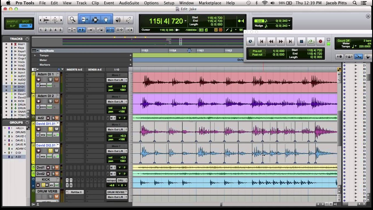 Elastic Audio - Pro Tools 10 - Using DI to tighten up guitars
