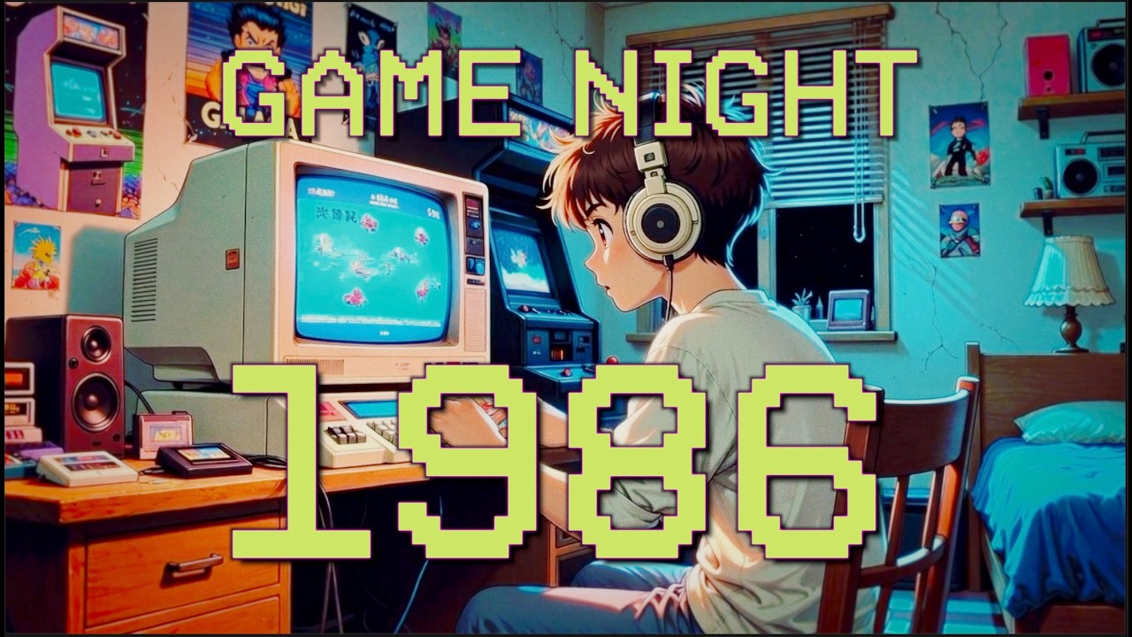 Game Night 1986  | 2 Hour Synthwave Mix | Retro 80s Chill & Gaming Music