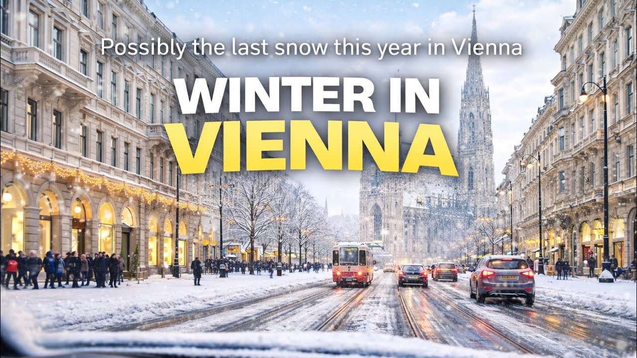 Vienna Covered in Snow ❄️ Relaxing Drive Through the City