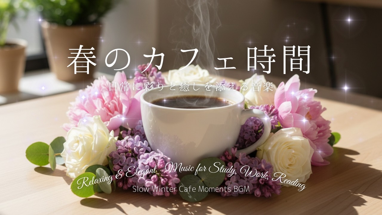 春のカフェ、花が咲く午後のやさしい時間｜作業用・勉強用BGM Study & Work Music for Focus in Blooming Spring Cafe