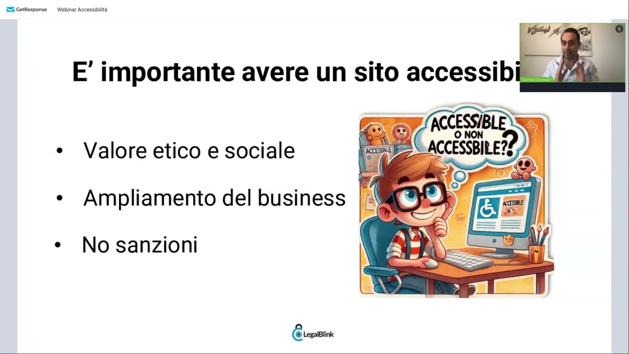 Webinar LegalBlink su come rendere accessibile un sito web