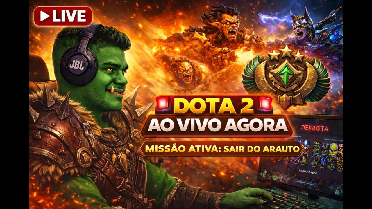 LIVE RANQUEADA: Missão sair do Arauto no Dota 2 