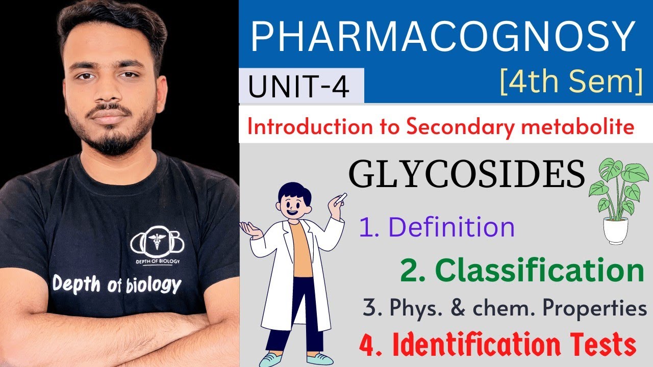 glycosides || Definition || classification | properties | identification test | Secondary metabolite